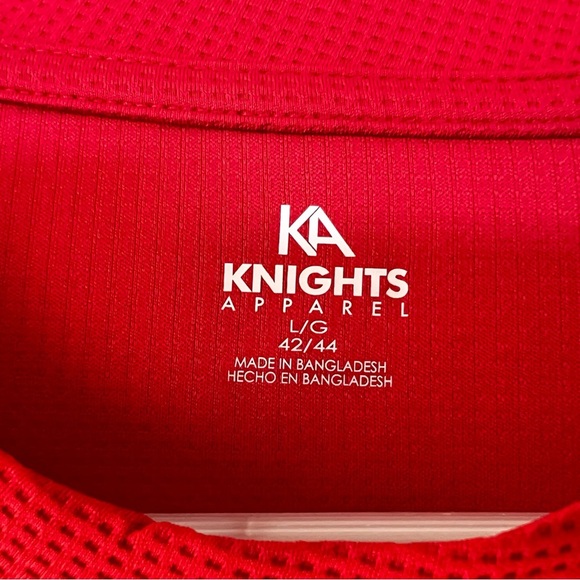 NC State University Wolfpack Red Black Colorblock Crew Long Sleeve Shirt Mens L - Picture 3 of 9